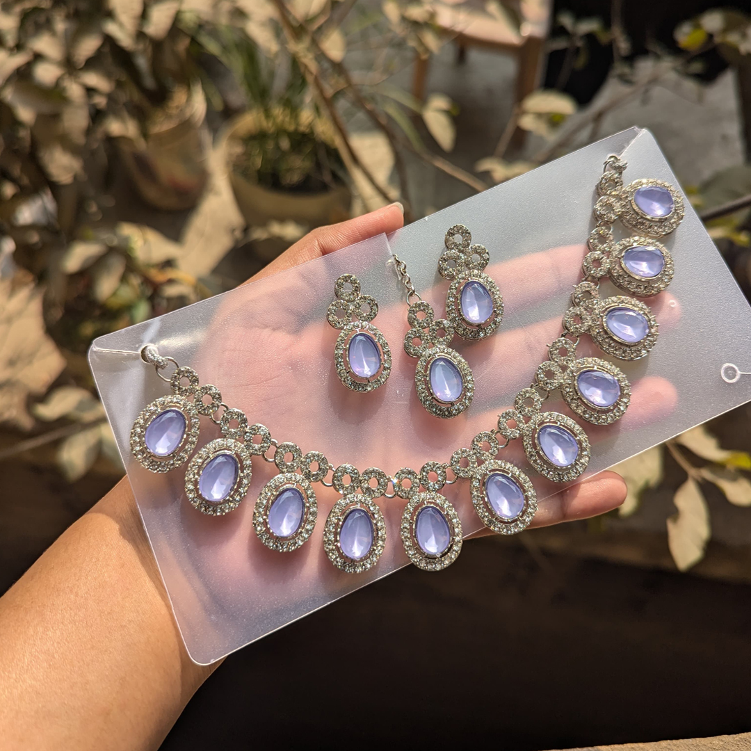 Kundon Necklace with Earring and Titly(sn-762)